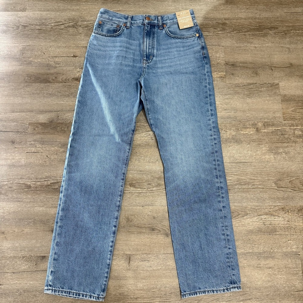 NWT Madewell The '90s Straight Jean High Rise Light Wash Size 27